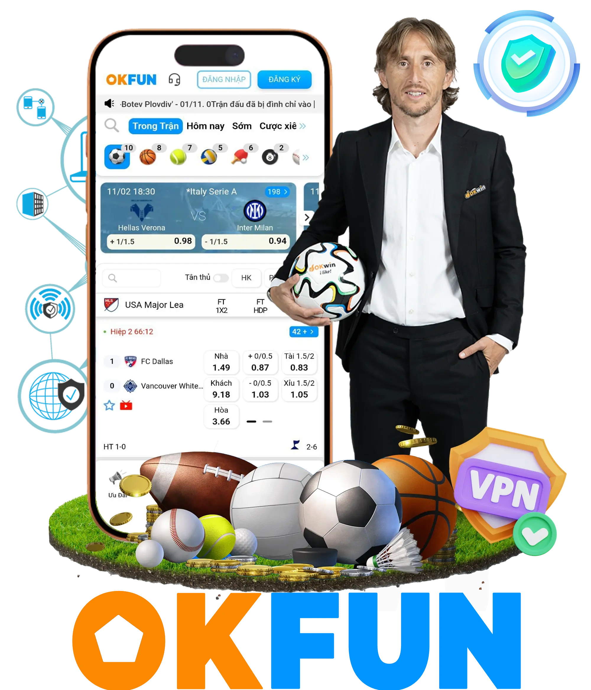 Ứng dụng Okfun trên thiết bị di động